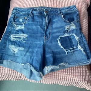 American eagle high waisted shorts distressed sz 14